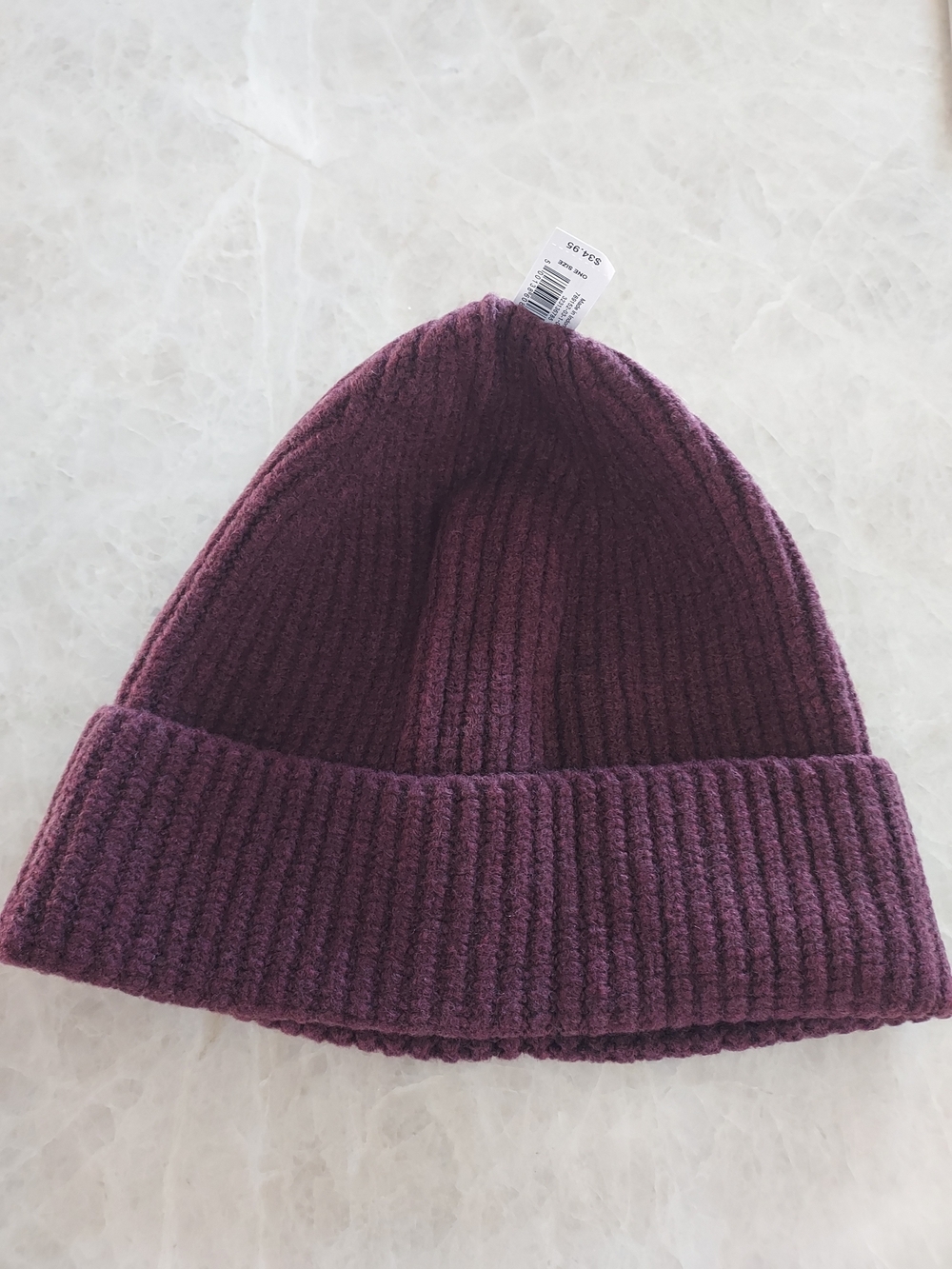 GAP Ribbed Knit Beanie -  Plum (Tuscan Red), One Size (Black, Navy Available)